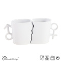 Tazas de porcelana de porcelana de 11oz con cuchara